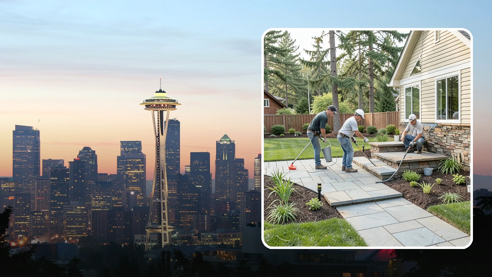 Stone Veneer Installation in Seattle, King County, WA - Stone veneer that transforms walls, pillars, and features with the look of solid stone at lower cost.