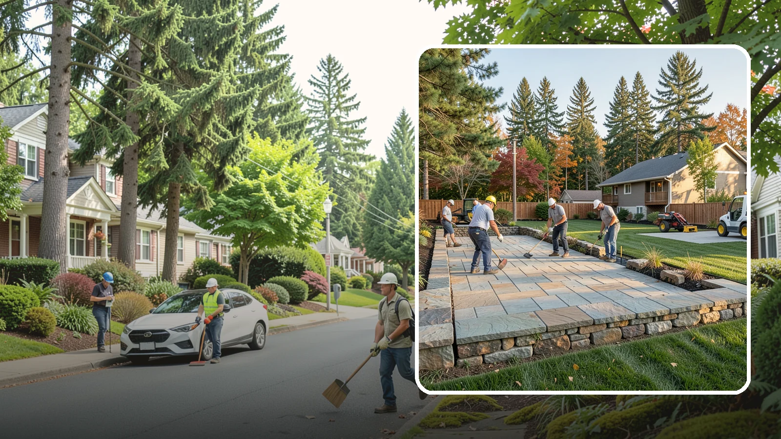 Stone Wall Installation in Beaux Arts Village, King County, WA - We construct natural stone walls that combine timeless appearance with the drainage needed for wet-climate durability.