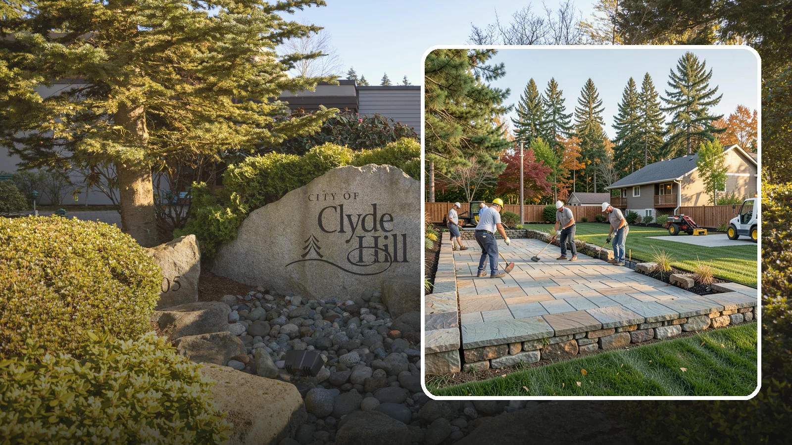 Stone Wall Installation in Clyde Hill, King County, WA - We construct natural stone walls that combine timeless appearance with the drainage needed for wet-climate durability.