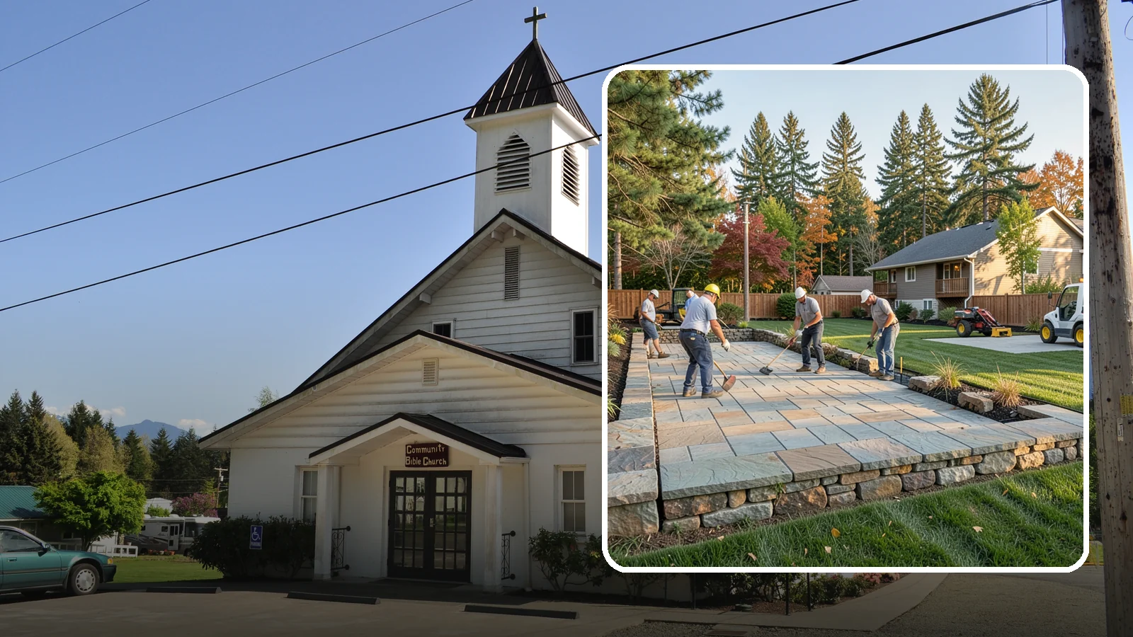 Stone Wall Installation in Concrete, Skagit County, WA - We construct natural stone walls that combine timeless appearance with the drainage needed for wet-climate durability.