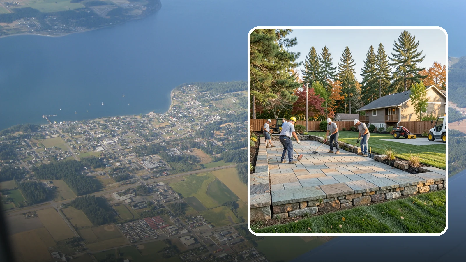 Stone Wall Installation in Coupeville, Island County, WA - We construct natural stone walls that combine timeless appearance with the drainage needed for wet-climate durability.