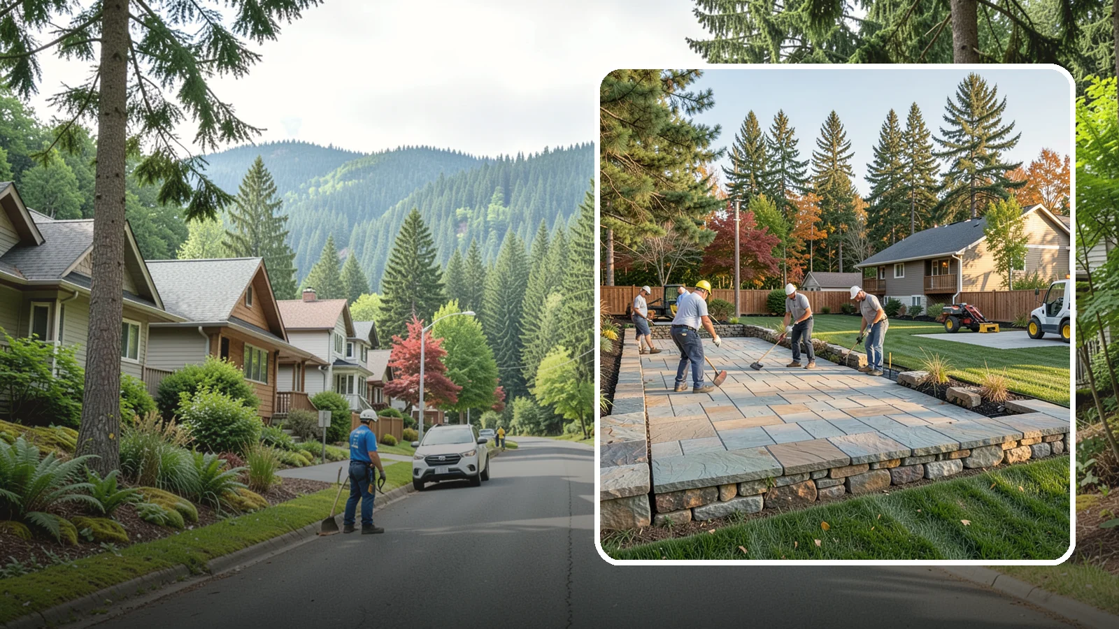 Stone Wall Installation in Darrington, Snohomish County, WA - We construct natural stone walls that combine timeless appearance with the drainage needed for wet-climate durability.