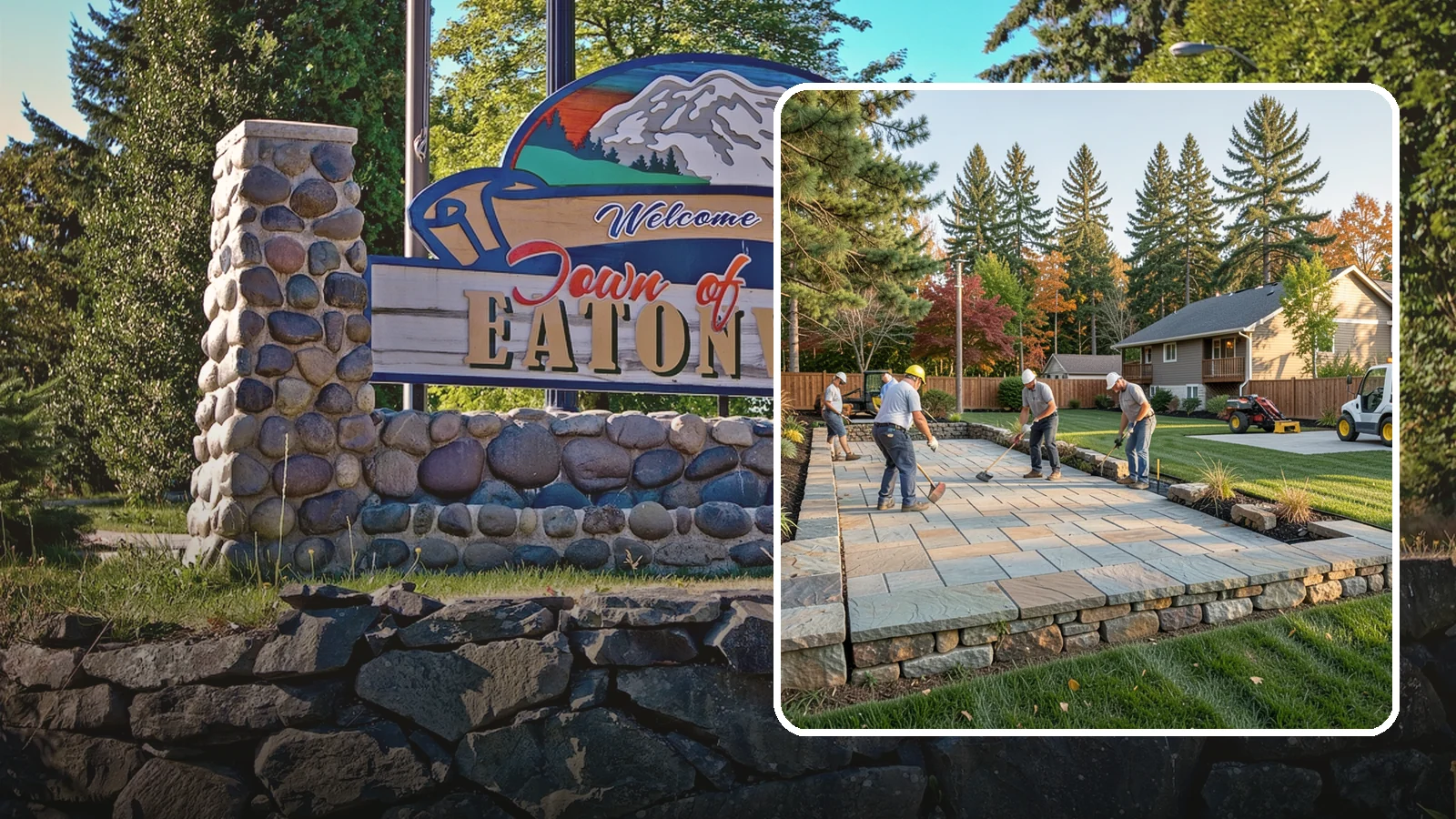 Stone Wall Installation in Eatonville, Pierce County, WA - We construct natural stone walls that combine timeless appearance with the drainage needed for wet-climate durability.