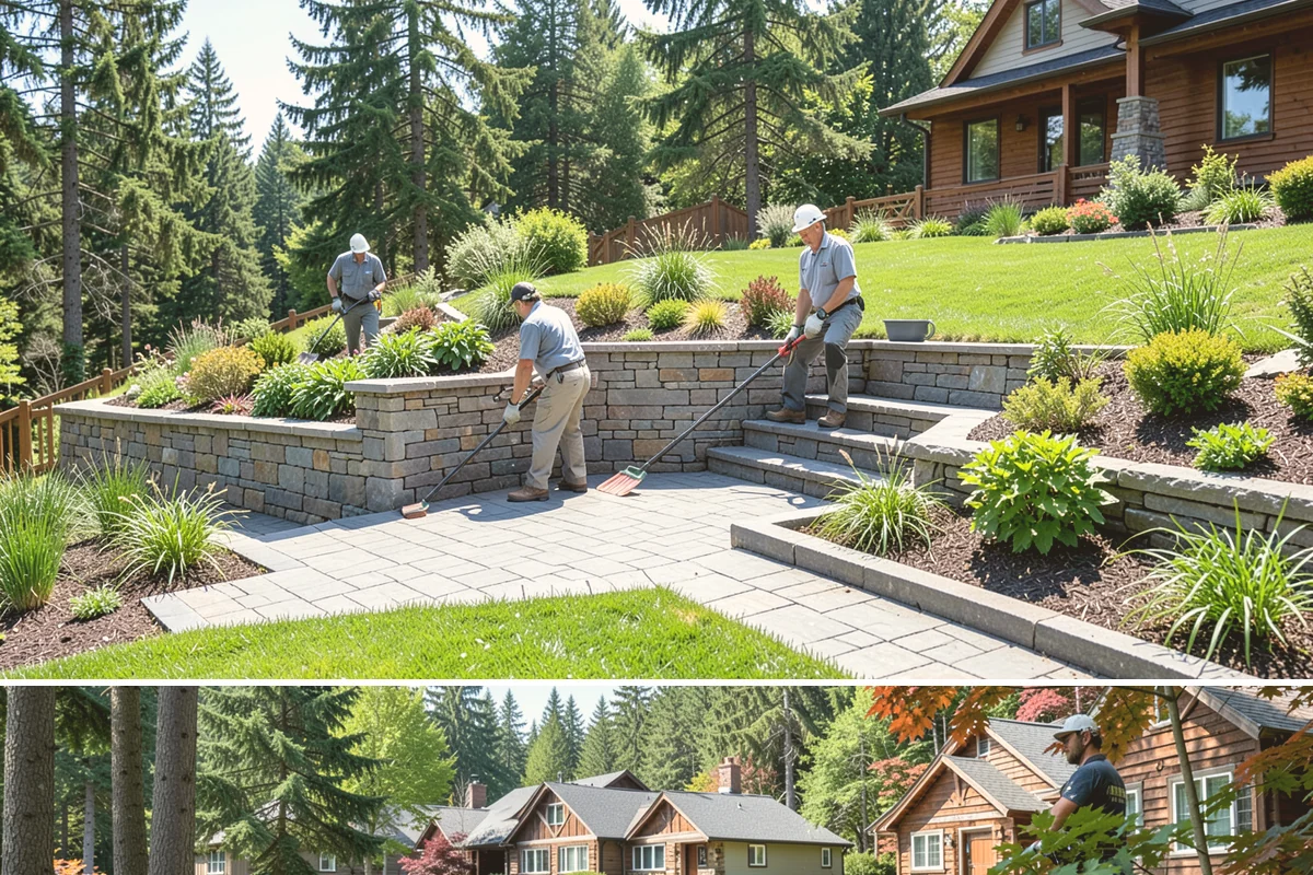 Stone Wall Installation in Edgewood, Pierce County, WA - The dry summer months ease excavation and stone setting, and let any mortar cure properly before the return of persistent rain.