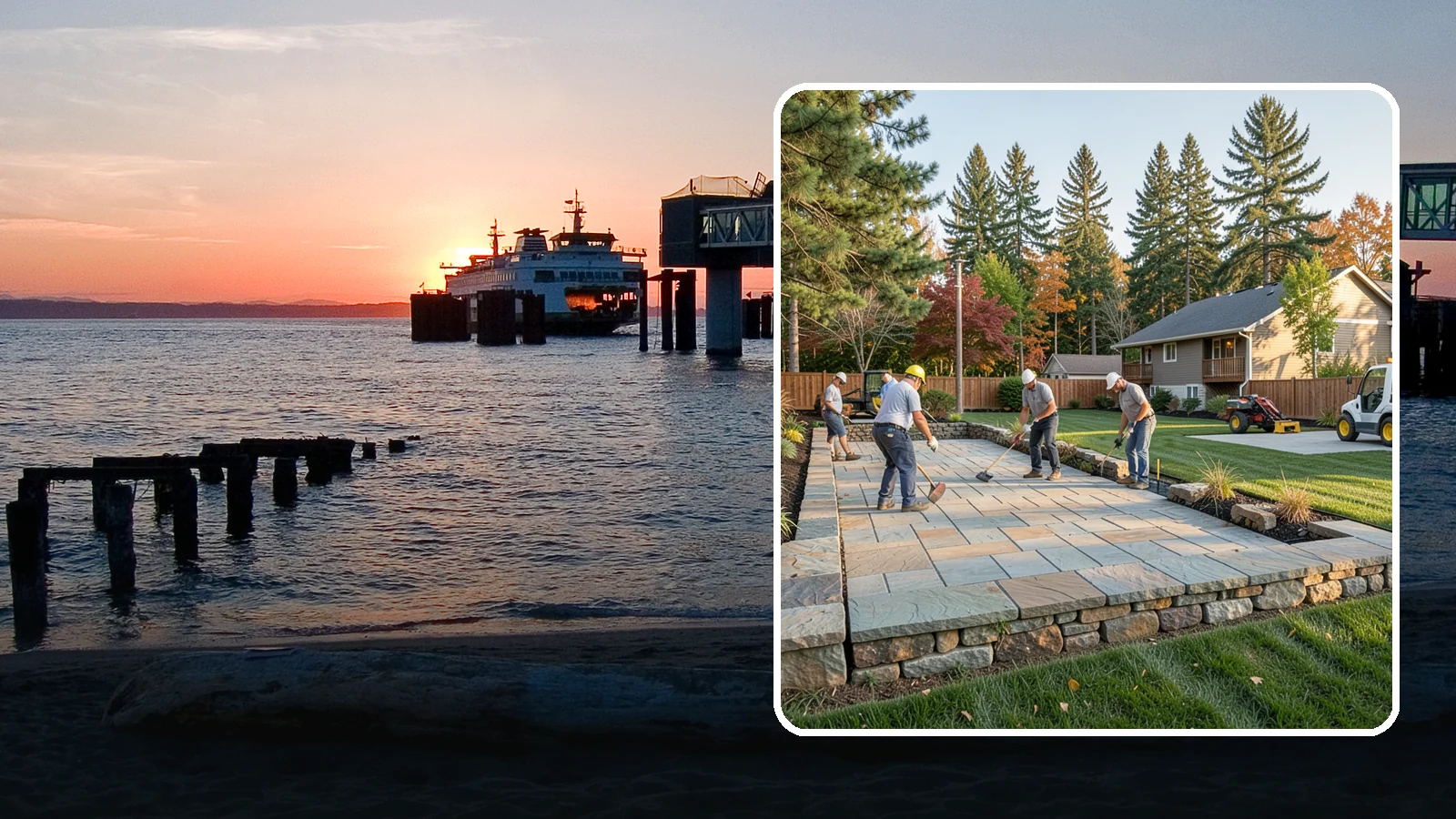 Stone Wall Installation in Edmonds, Snohomish County, WA - We construct natural stone walls that combine timeless appearance with the drainage needed for wet-climate durability.