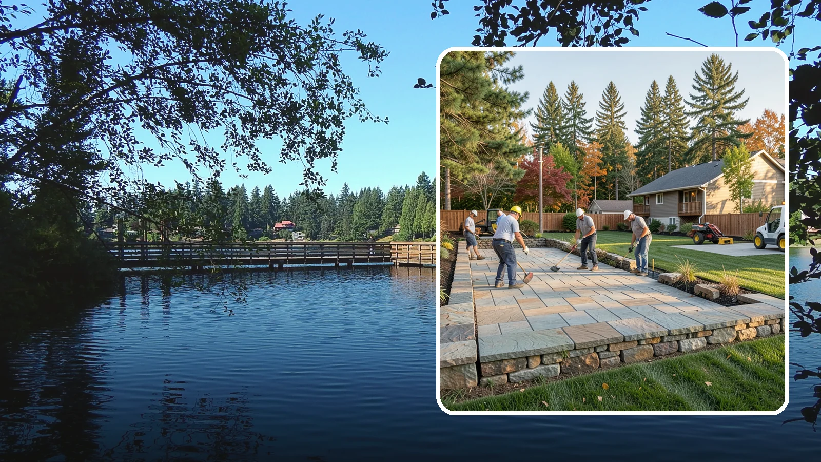 Stone Wall Installation in Federal Way, King County, WA - We construct natural stone walls that combine timeless appearance with the drainage needed for wet-climate durability.