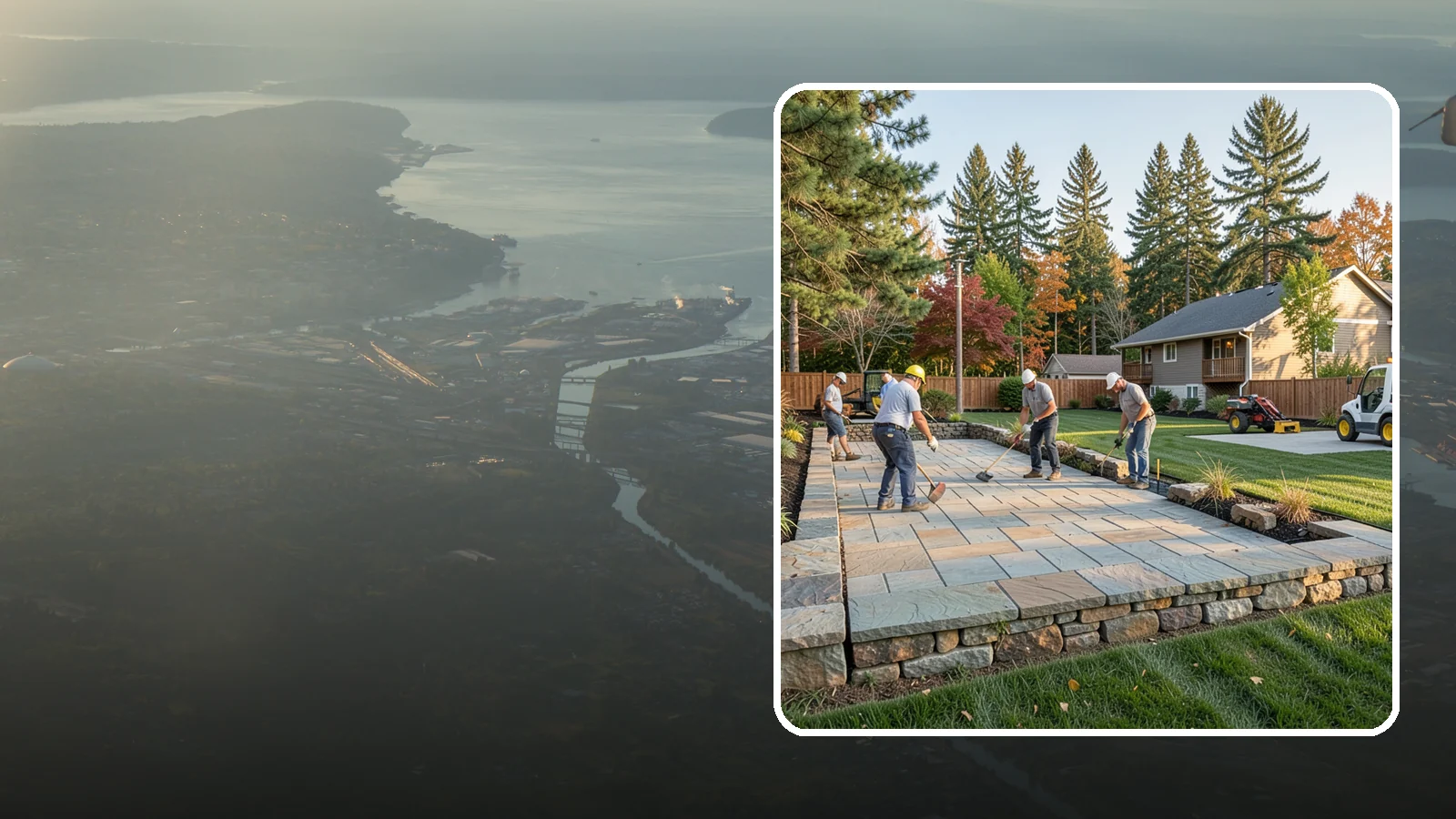 Stone Wall Installation in Fife, Pierce County, WA - We construct natural stone walls that combine timeless appearance with the drainage needed for wet-climate durability.