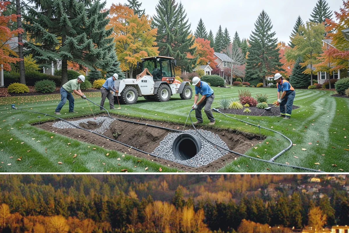 Stone Wall Installation in Kenmore, King County, WA - The dry summer months ease excavation and stone setting, and let any mortar cure properly before the return of persistent rain.