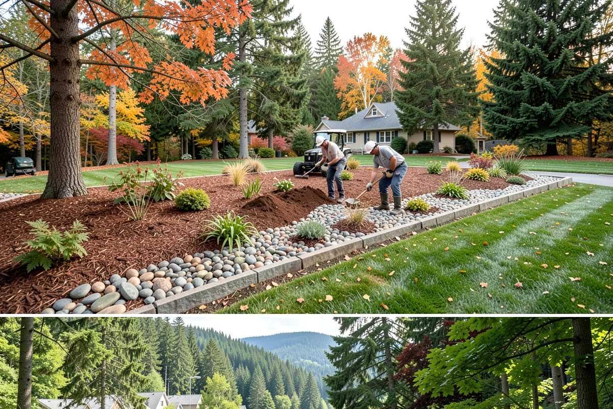 Stone Wall Installation in Lake Forest Park, King County, WA - The dry summer months ease excavation and stone setting, and let any mortar cure properly before the return of persistent rain.