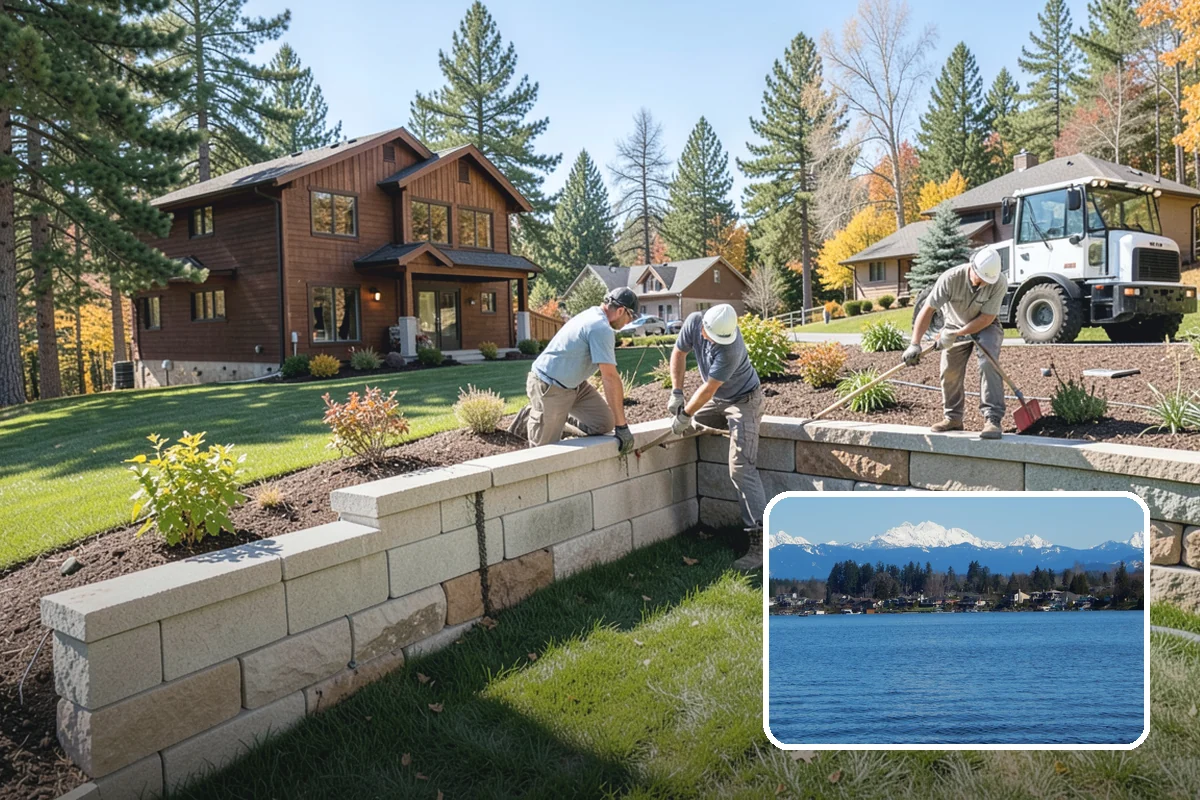 Stone Wall Installation in Lake Stevens, Snohomish County, WA - Timeless natural stone appearance that ages gracefully
