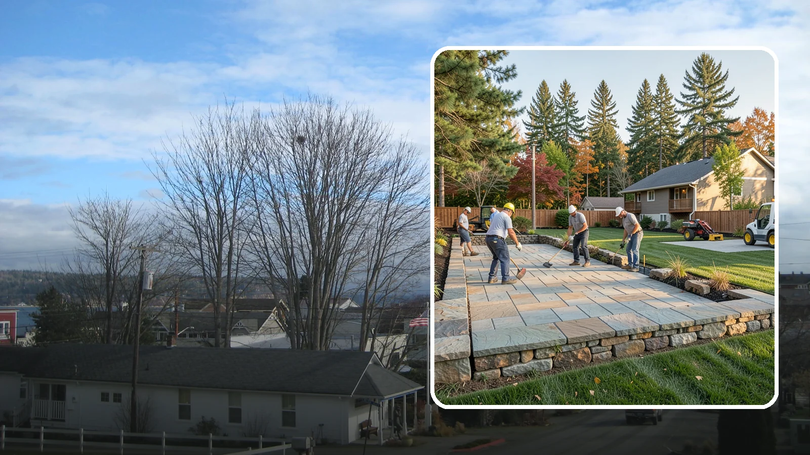 Stone Wall Installation in Langley, Island County, WA - We construct natural stone walls that combine timeless appearance with the drainage needed for wet-climate durability.