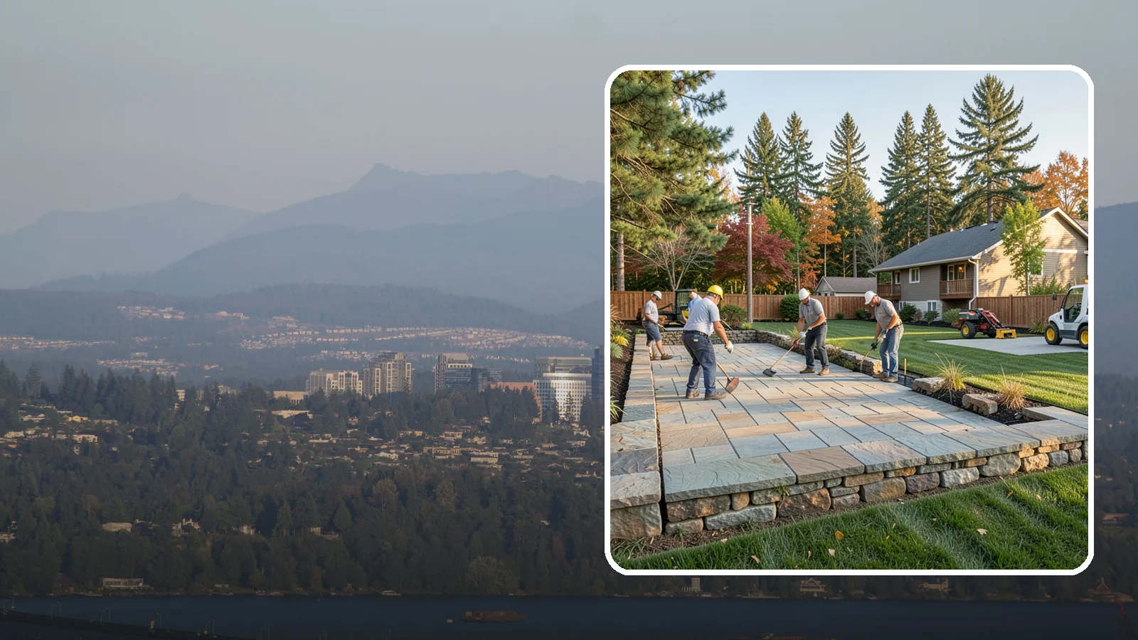 Stone Wall Installation in Medina, King County, WA - We construct natural stone walls that combine timeless appearance with the drainage needed for wet-climate durability.