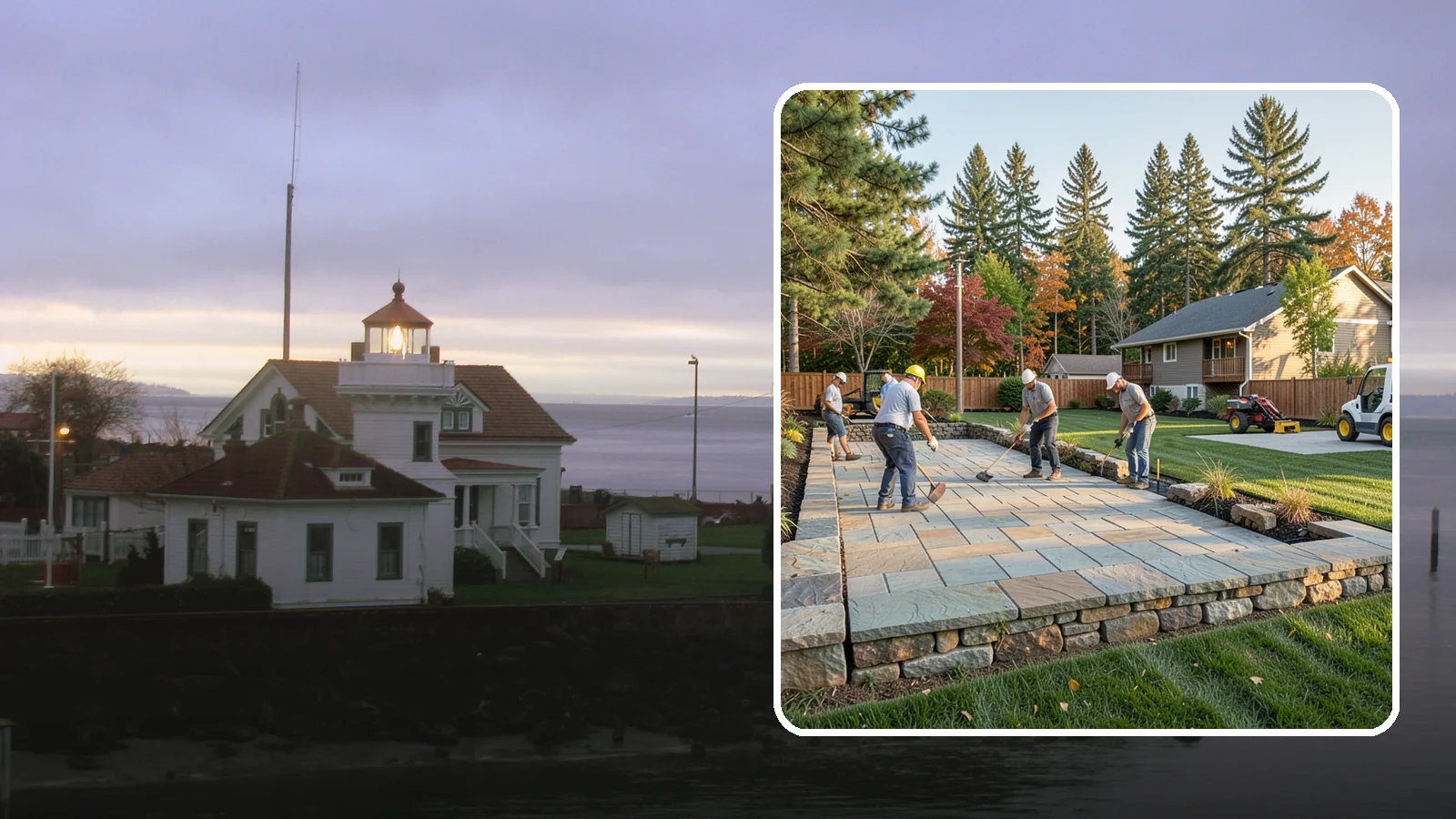 Stone Wall Installation in Mukilteo, Snohomish County, WA - We construct natural stone walls that combine timeless appearance with the drainage needed for wet-climate durability.