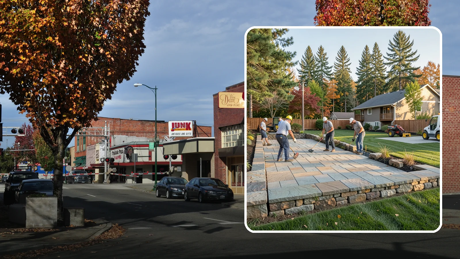 Stone Wall Installation in Puyallup, Pierce County, WA - We construct natural stone walls that combine timeless appearance with the drainage needed for wet-climate durability.