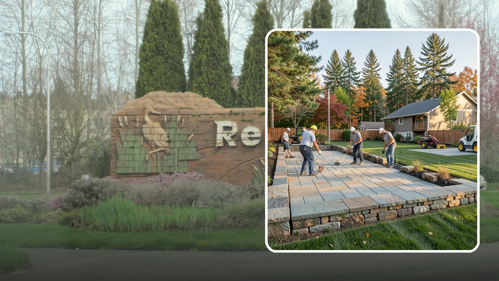 Stone Wall Installation in Renton, King County, WA - We construct natural stone walls that combine timeless appearance with the drainage needed for wet-climate durability.