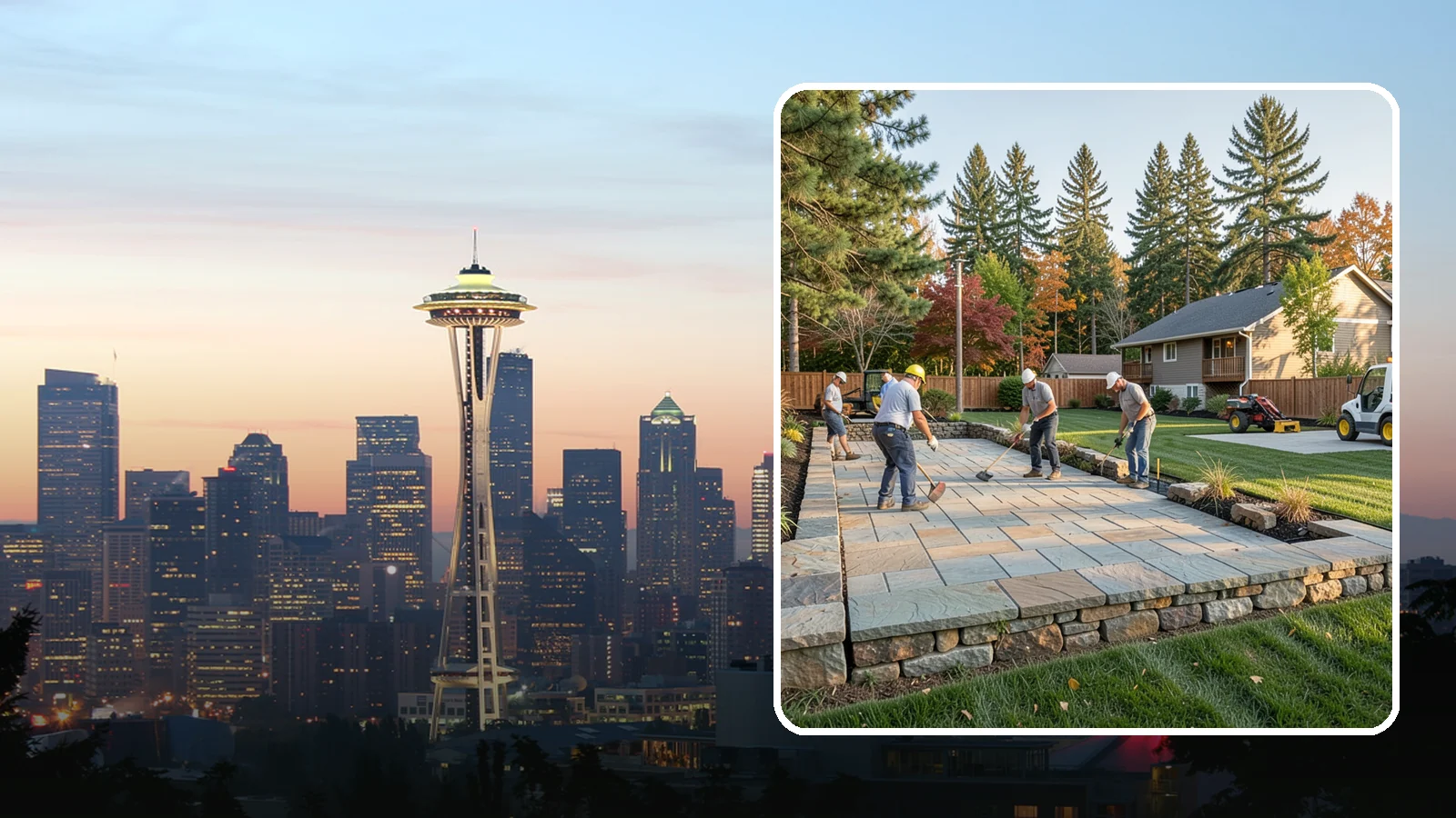 Stone Wall Installation in Seattle, King County, WA - We construct natural stone walls that combine timeless appearance with the drainage needed for wet-climate durability.