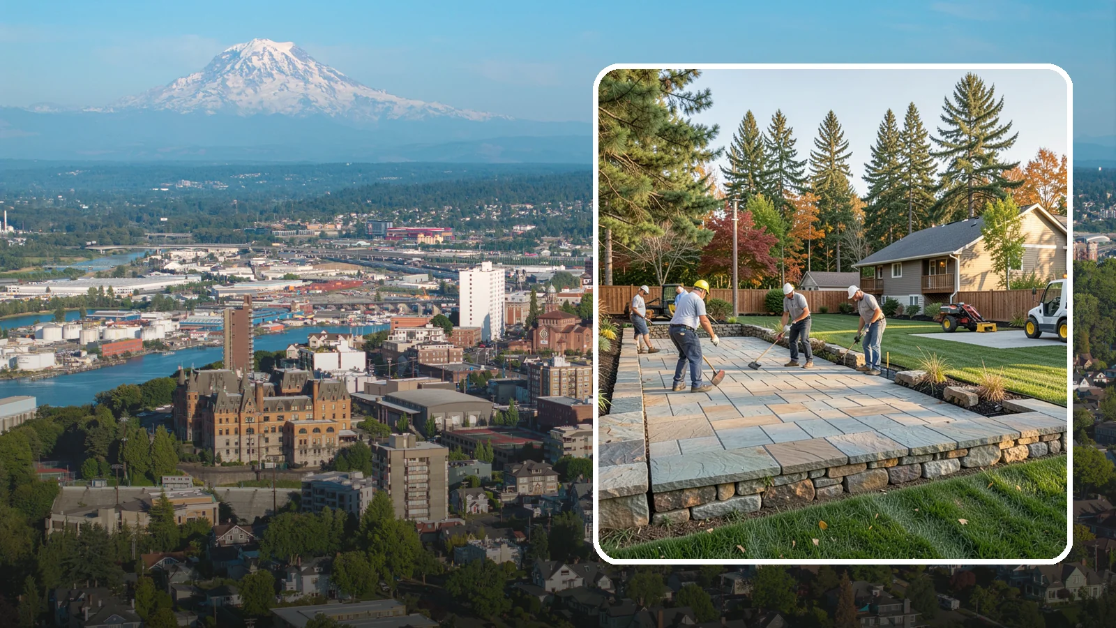 Stone Wall Installation in Tacoma, Pierce County, WA - We construct natural stone walls that combine timeless appearance with the drainage needed for wet-climate durability.