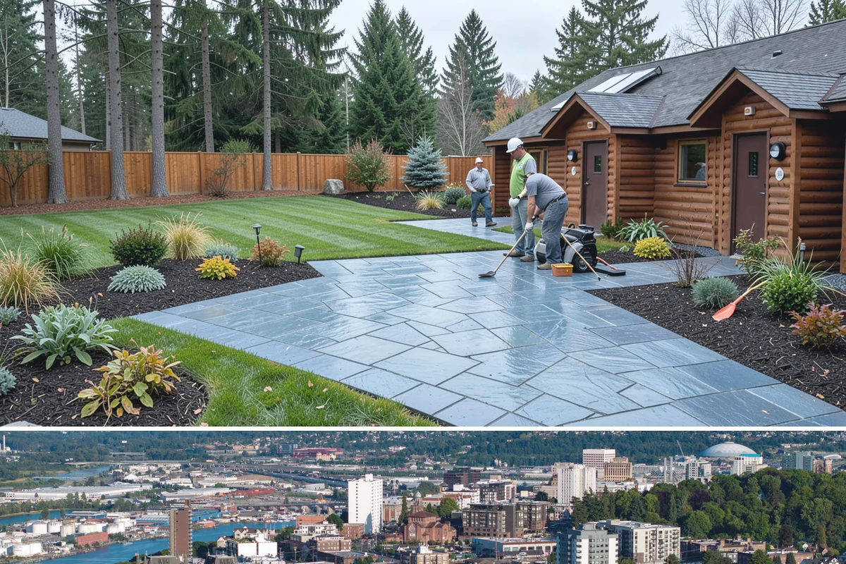 Stone Wall Installation in Tacoma, Pierce County, WA - The dry summer months ease excavation and stone setting, and let any mortar cure properly before the return of persistent rain.