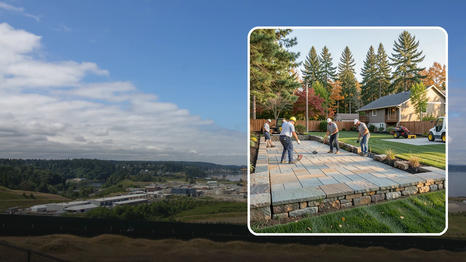 Stone Wall Installation in University Place, Pierce County, WA - We construct natural stone walls that combine timeless appearance with the drainage needed for wet-climate durability.