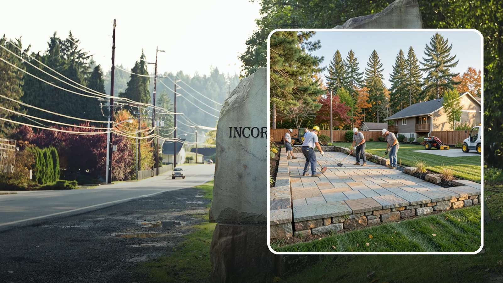 Stone Wall Installation in Wilkeson, Pierce County, WA - We construct natural stone walls that combine timeless appearance with the drainage needed for wet-climate durability.