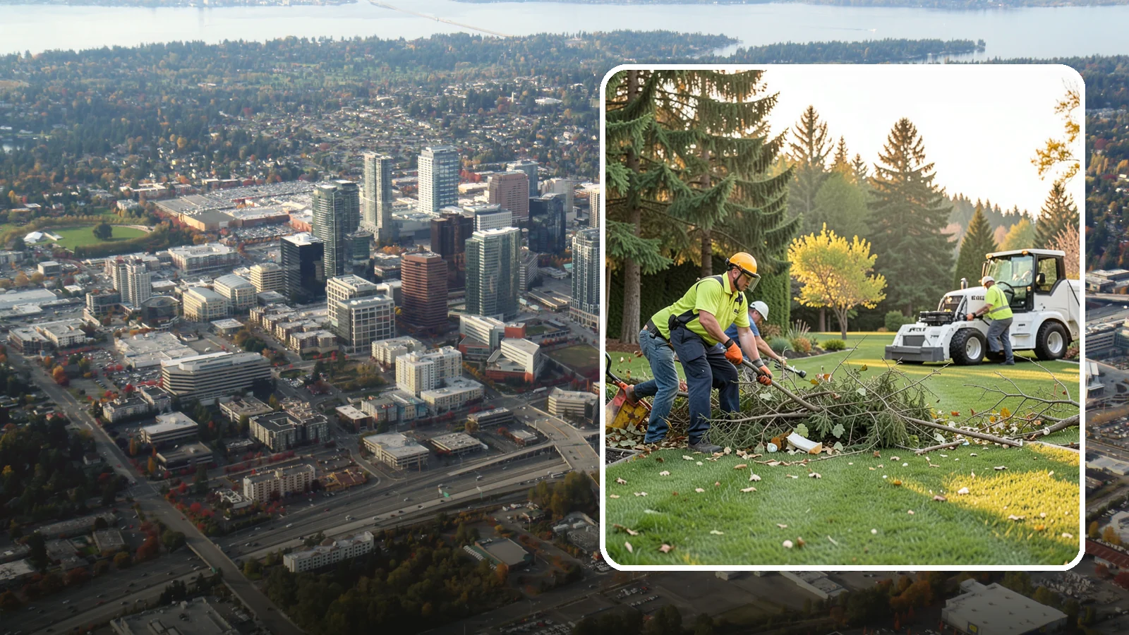 Storm Cleanup in Bellevue, King County, WA - Fast cleanup of storm debris - downed branches, blown-down mess, and damage - to restore your property.
