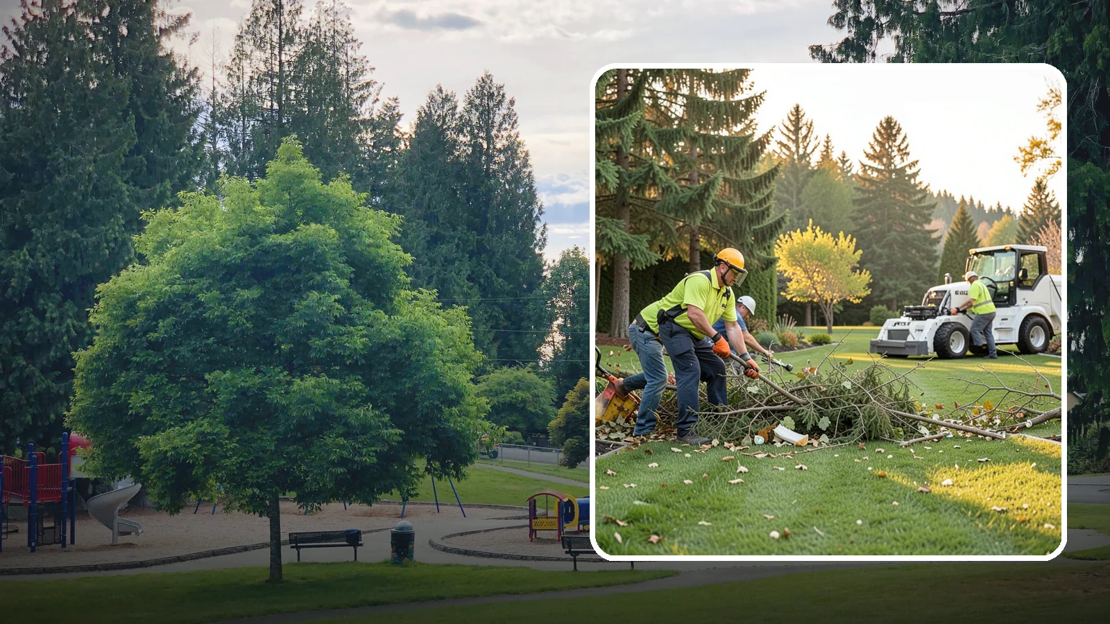 Storm Cleanup in Bonney Lake, Pierce County, WA - Fast cleanup of storm debris - downed branches, blown-down mess, and damage - to restore your property.