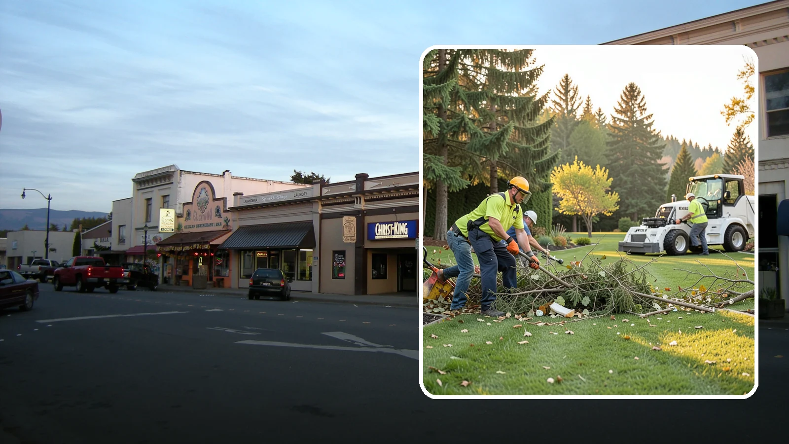 Storm Cleanup in Burlington, Skagit County, WA - Fast cleanup of storm debris - downed branches, blown-down mess, and damage - to restore your property.