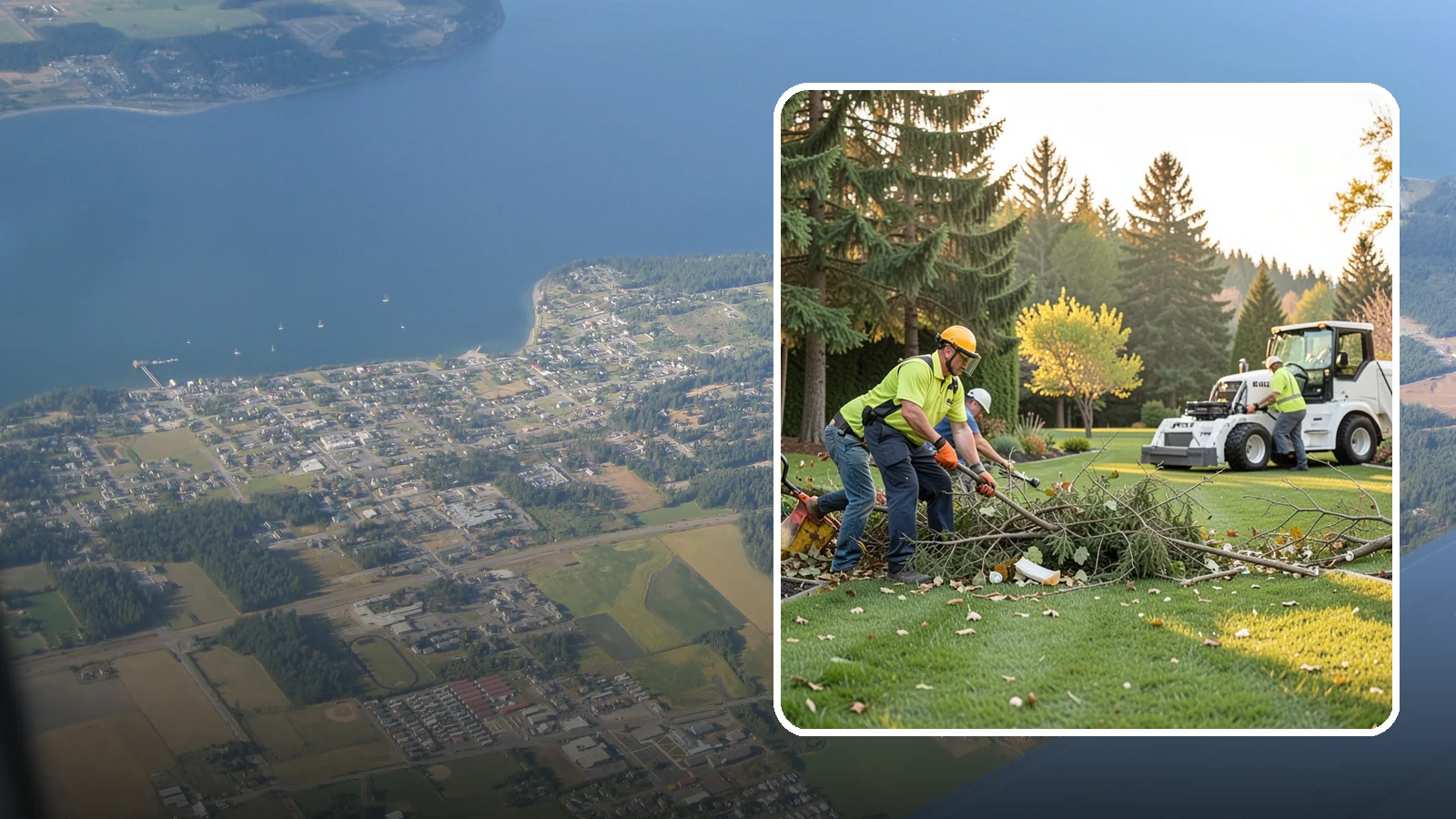 Storm Cleanup in Coupeville, Island County, WA - Fast cleanup of storm debris - downed branches, blown-down mess, and damage - to restore your property.