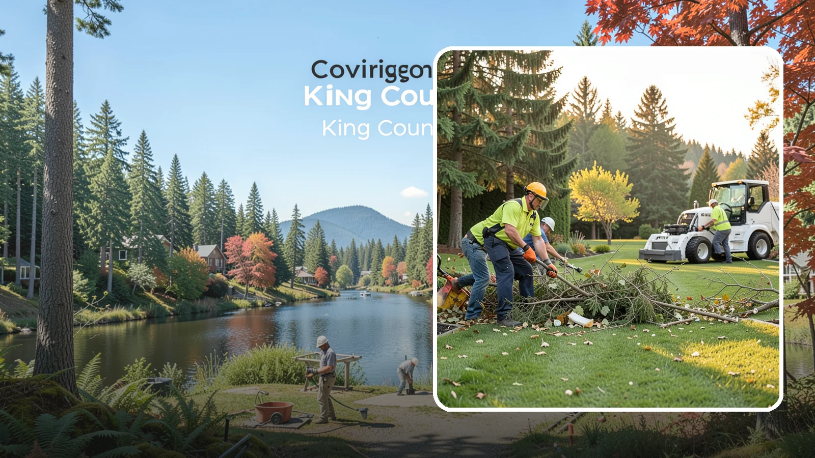 Storm Cleanup in Covington, King County, WA - Fast cleanup of storm debris - downed branches, blown-down mess, and damage - to restore your property.