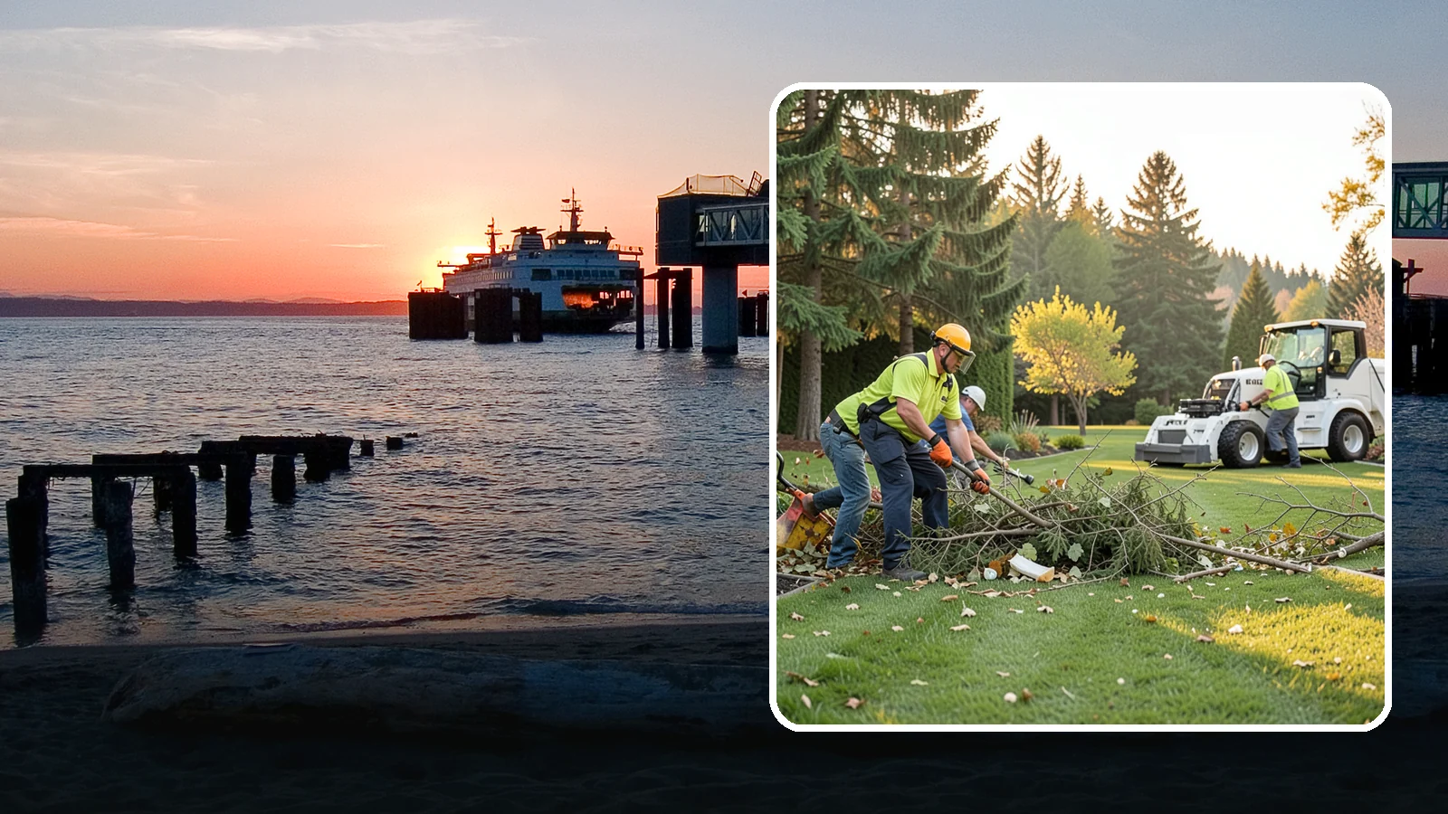 Storm Cleanup in Edmonds, Snohomish County, WA - Fast cleanup of storm debris - downed branches, blown-down mess, and damage - to restore your property.