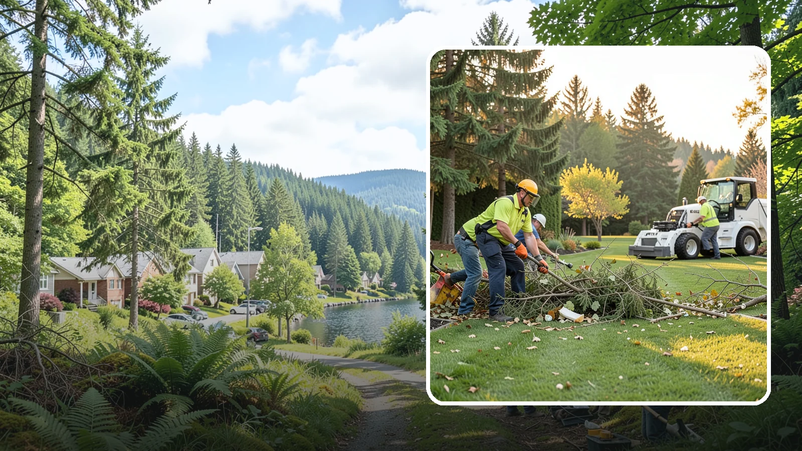 Storm Cleanup in Lake Forest Park, King County, WA - Fast cleanup of storm debris - downed branches, blown-down mess, and damage - to restore your property.