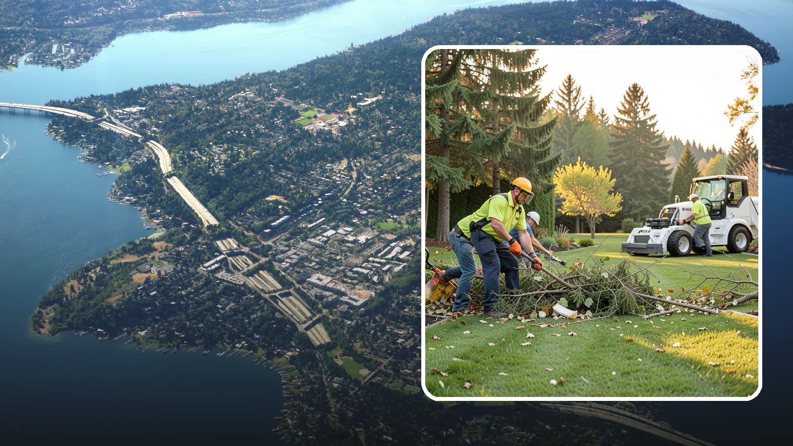 Storm Cleanup in Mercer Island, King County, WA - Fast cleanup of storm debris - downed branches, blown-down mess, and damage - to restore your property.