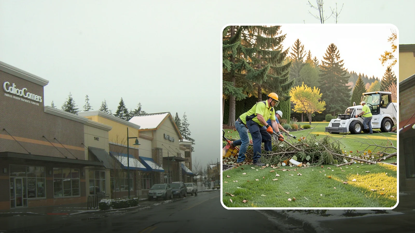 Storm Cleanup in Mill Creek, Snohomish County, WA - Fast cleanup of storm debris - downed branches, blown-down mess, and damage - to restore your property.