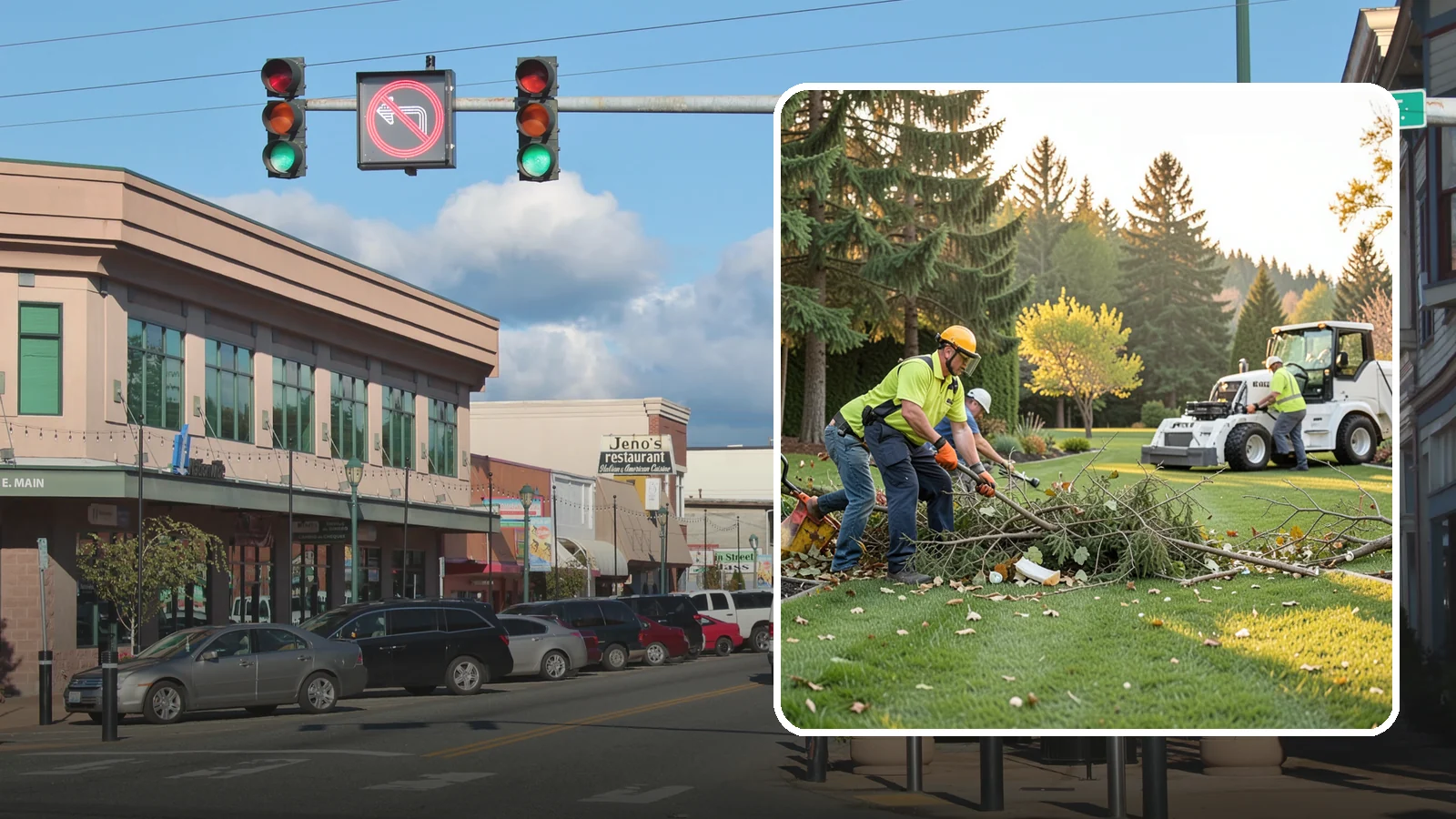 Storm Cleanup in Monroe, Snohomish County, WA - Fast cleanup of storm debris - downed branches, blown-down mess, and damage - to restore your property.