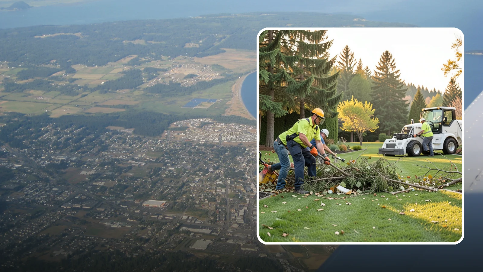 Storm Cleanup in Oak Harbor, Island County, WA - Fast cleanup of storm debris - downed branches, blown-down mess, and damage - to restore your property.