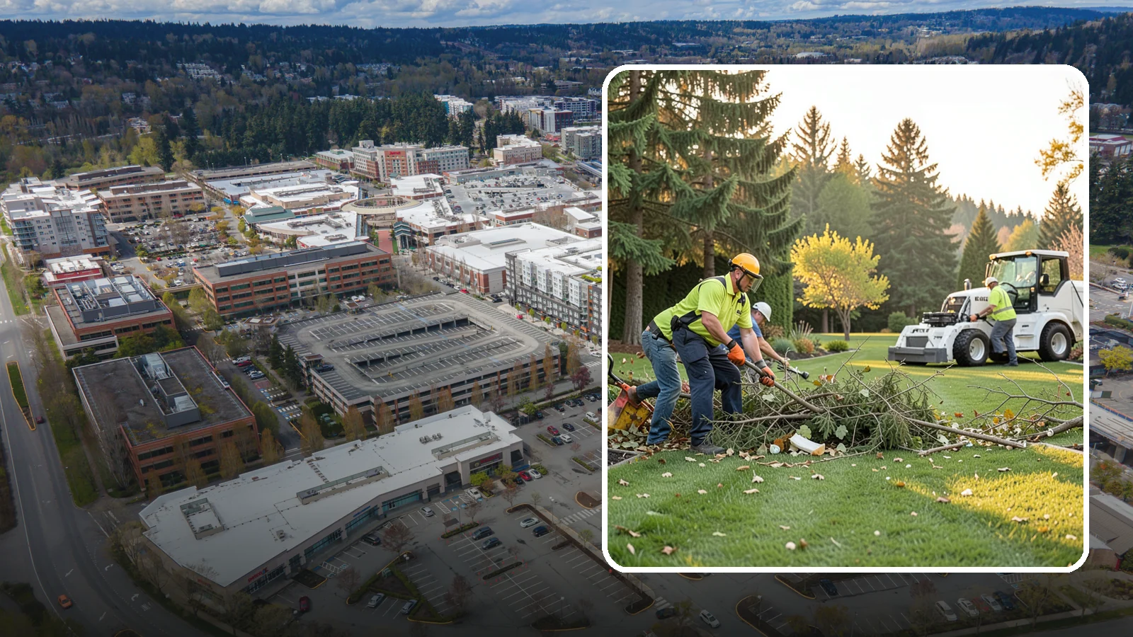 Storm Cleanup in Redmond, King County, WA - Fast cleanup of storm debris - downed branches, blown-down mess, and damage - to restore your property.