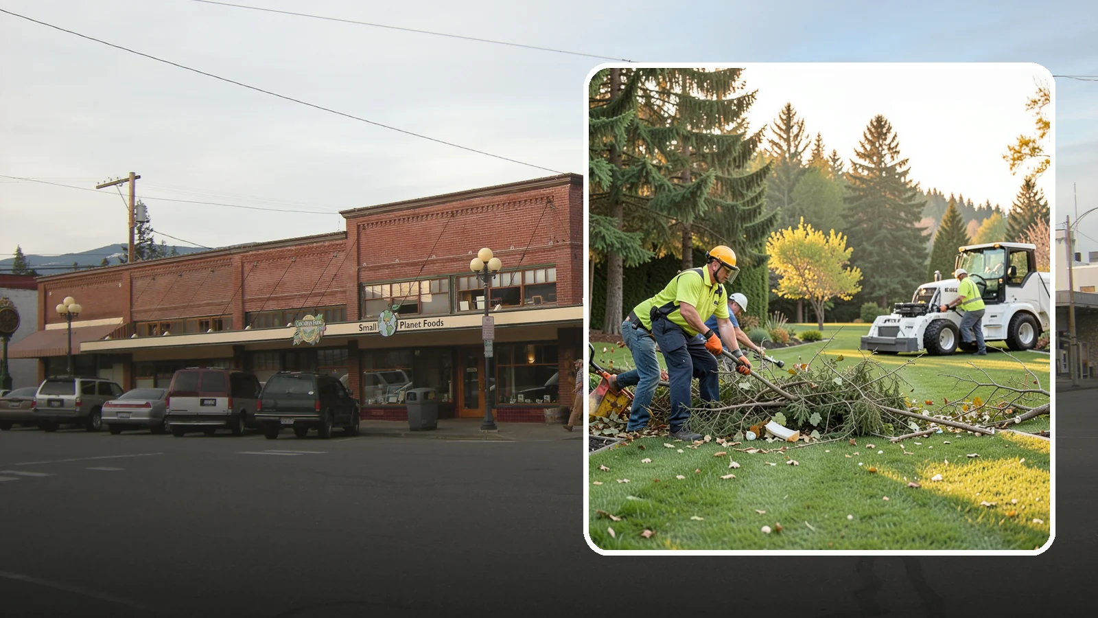 Storm Cleanup in Sedro-Woolley, Skagit County, WA - Fast cleanup of storm debris - downed branches, blown-down mess, and damage - to restore your property.