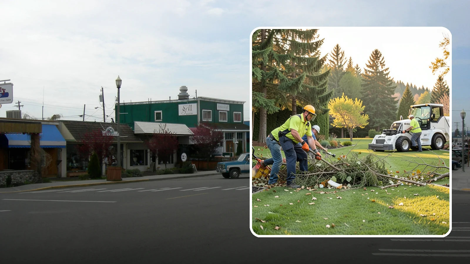 Storm Cleanup in Stanwood, Snohomish County, WA - Fast cleanup of storm debris - downed branches, blown-down mess, and damage - to restore your property.
