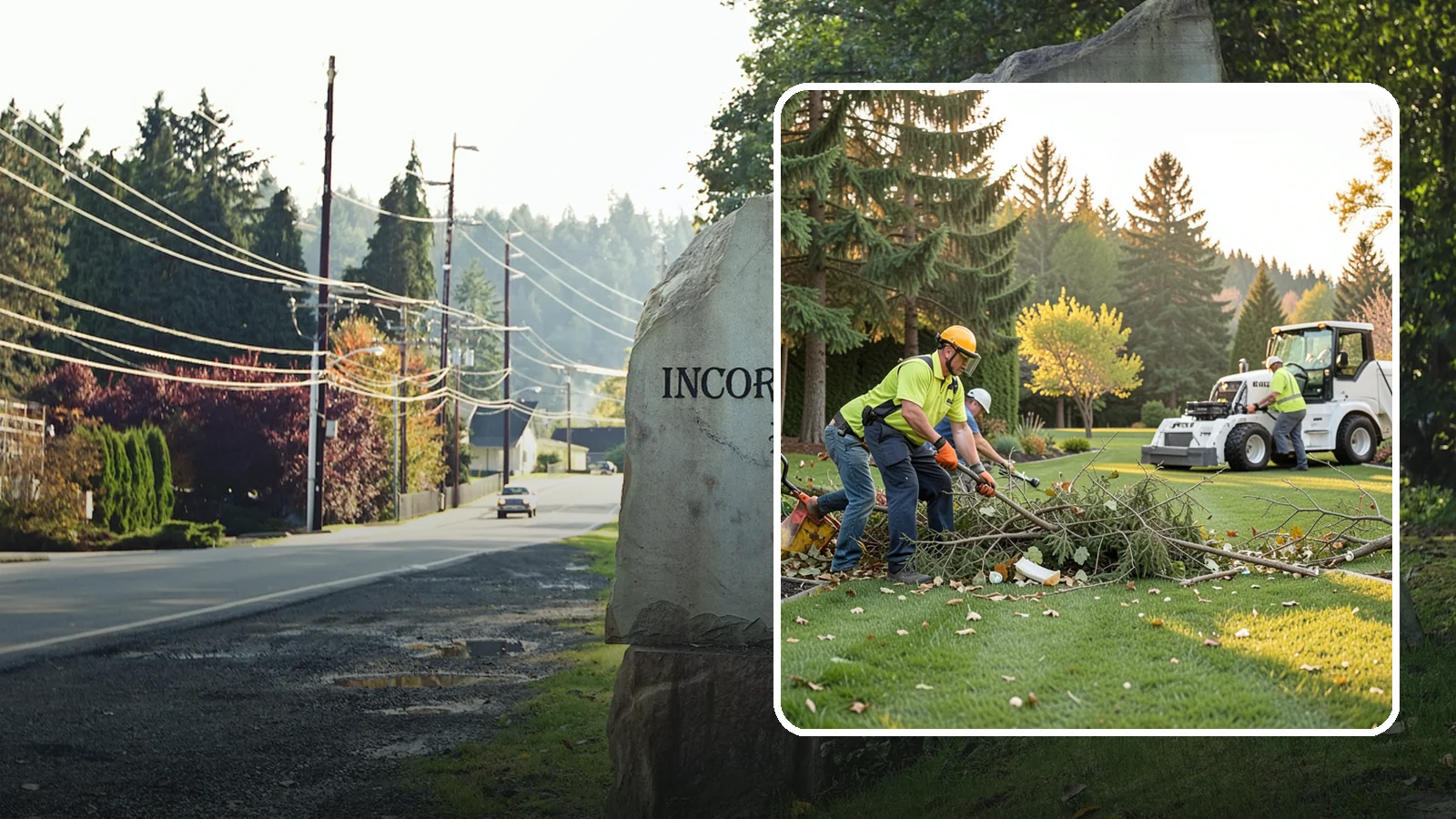 Storm Cleanup in Wilkeson, Pierce County, WA - Fast cleanup of storm debris - downed branches, blown-down mess, and damage - to restore your property.