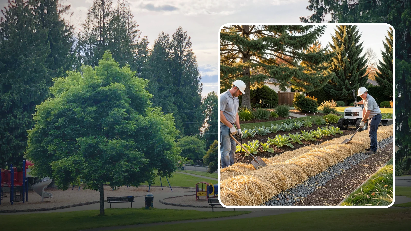 Straw Mulch Installation in Bonney Lake, Pierce County, WA - We install clean straw mulch to protect vegetable gardens and new seedings while retaining moisture and warmth.