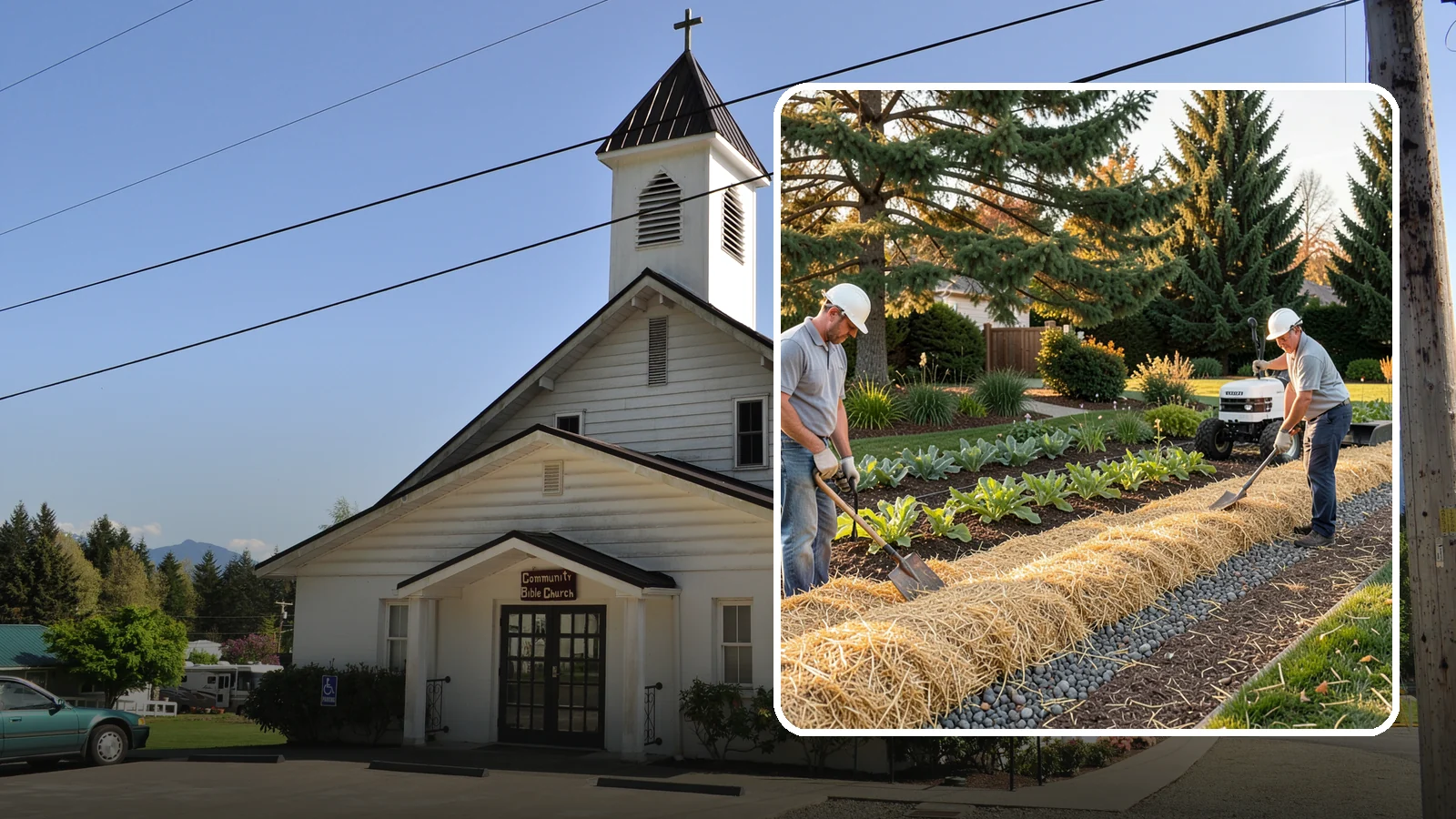 Straw Mulch Installation in Concrete, Skagit County, WA - We install clean straw mulch to protect vegetable gardens and new seedings while retaining moisture and warmth.