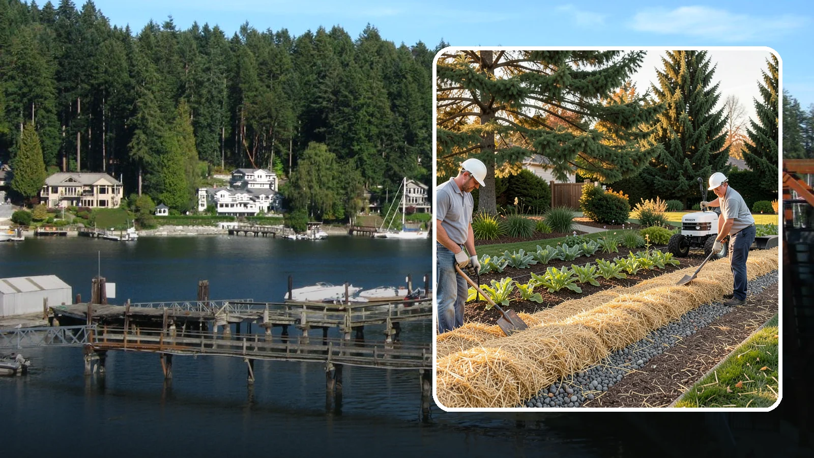 Straw Mulch Installation in Gig Harbor, Pierce County, WA - We install clean straw mulch to protect vegetable gardens and new seedings while retaining moisture and warmth.