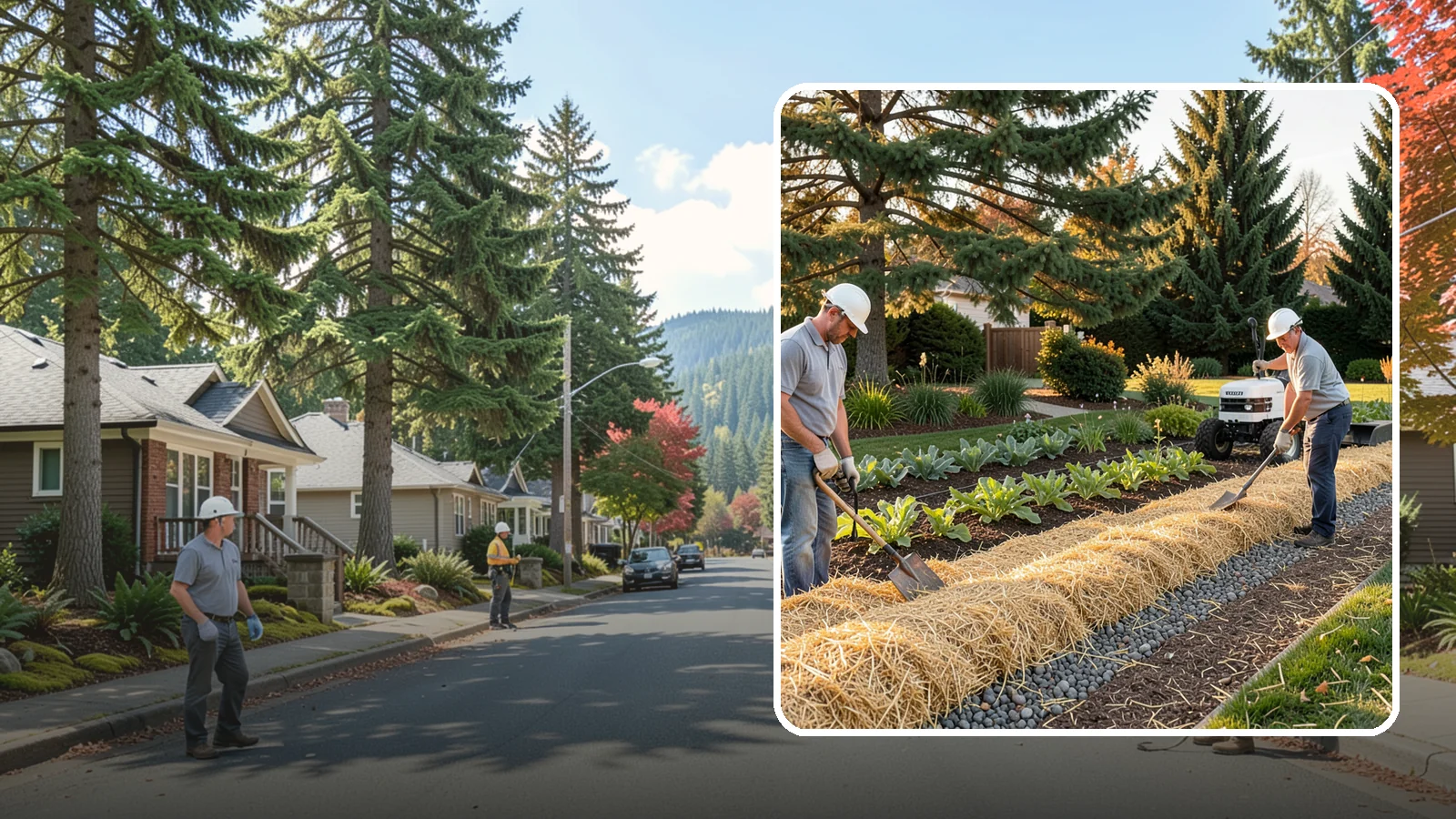 Straw Mulch Installation in Hunts Point, King County, WA - We install clean straw mulch to protect vegetable gardens and new seedings while retaining moisture and warmth.