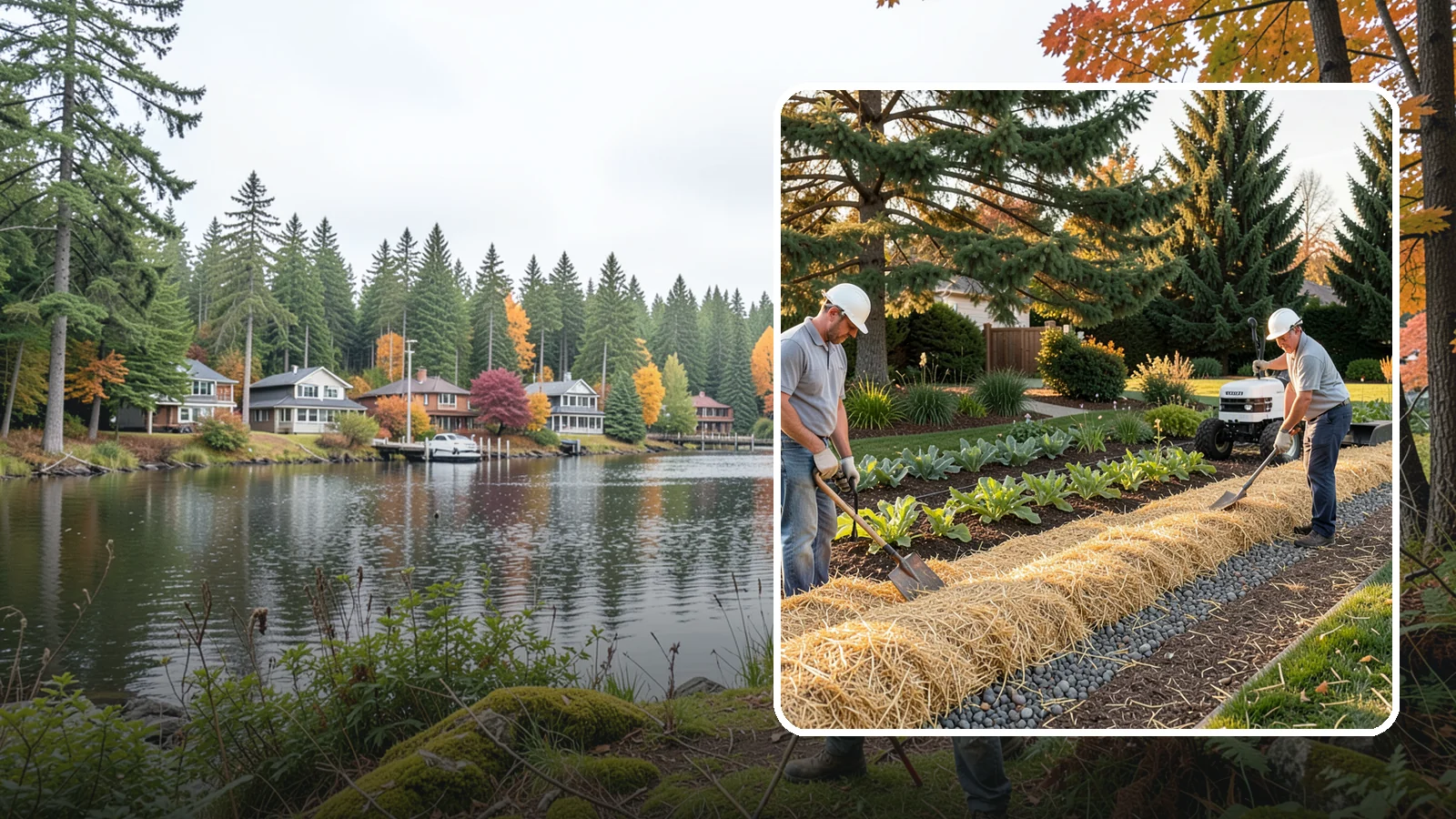 Straw Mulch Installation in La Conner, Skagit County, WA - We install clean straw mulch to protect vegetable gardens and new seedings while retaining moisture and warmth.