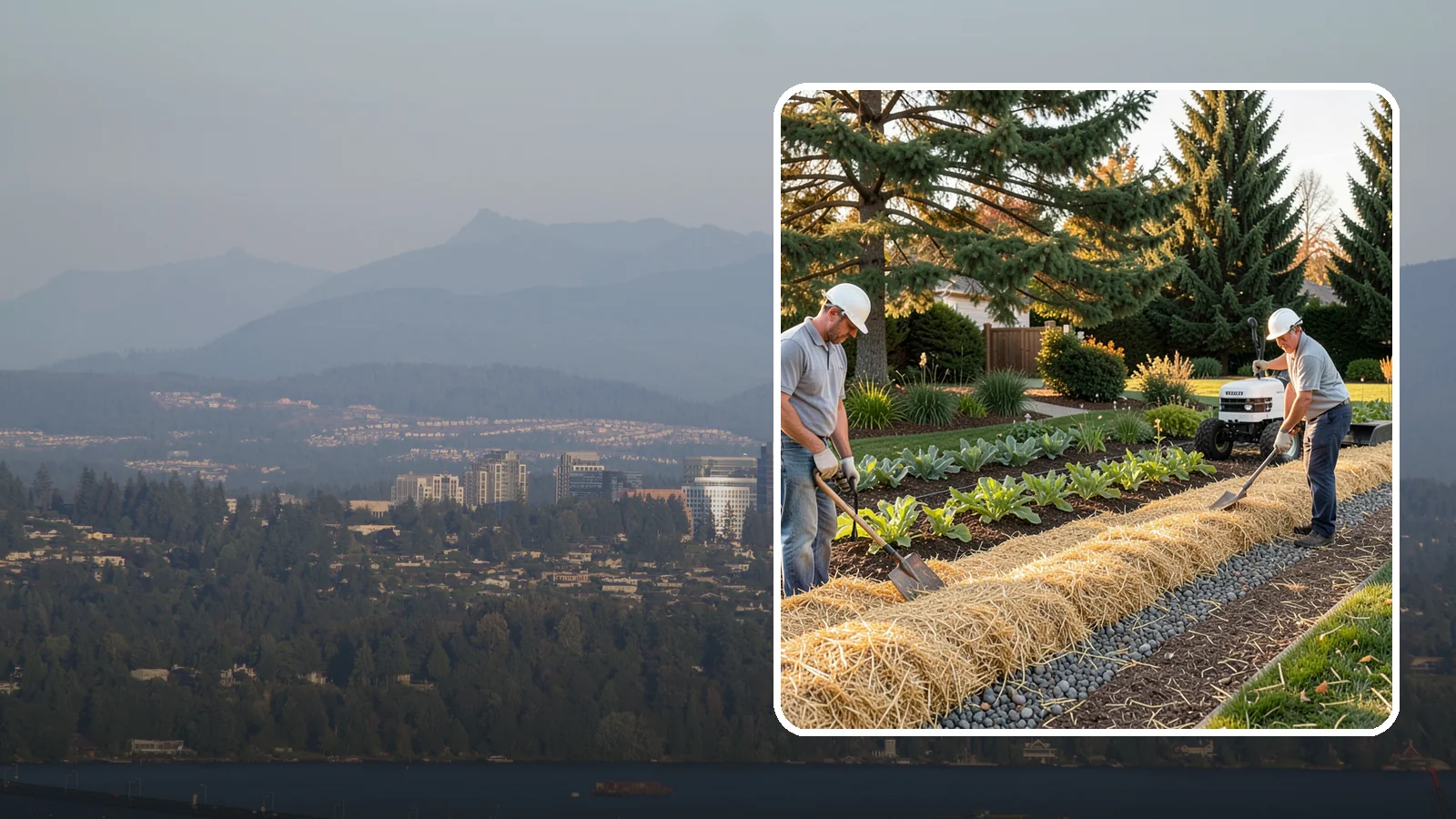 Straw Mulch Installation in Medina, King County, WA - We install clean straw mulch to protect vegetable gardens and new seedings while retaining moisture and warmth.