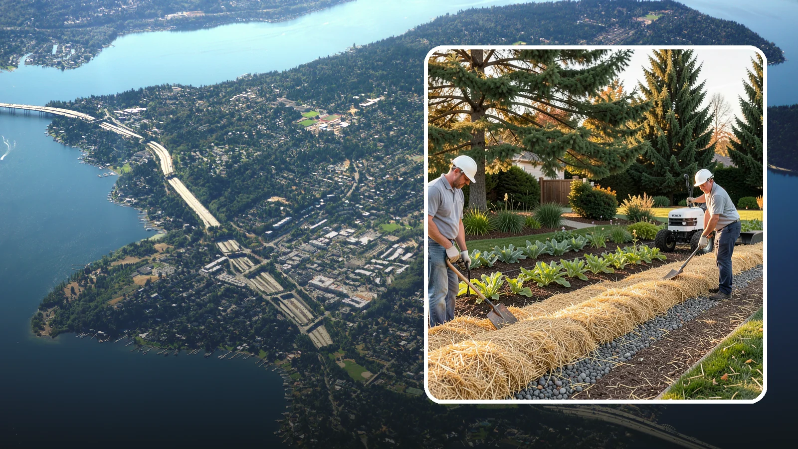 Straw Mulch Installation in Mercer Island, King County, WA - We install clean straw mulch to protect vegetable gardens and new seedings while retaining moisture and warmth.