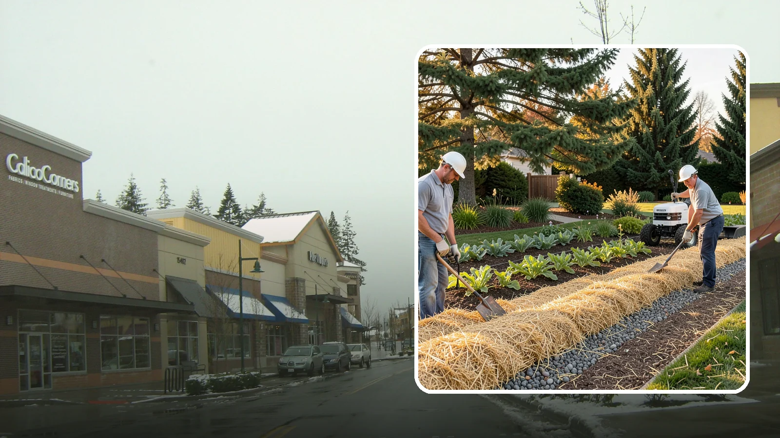 Straw Mulch Installation in Mill Creek, Snohomish County, WA - We install clean straw mulch to protect vegetable gardens and new seedings while retaining moisture and warmth.