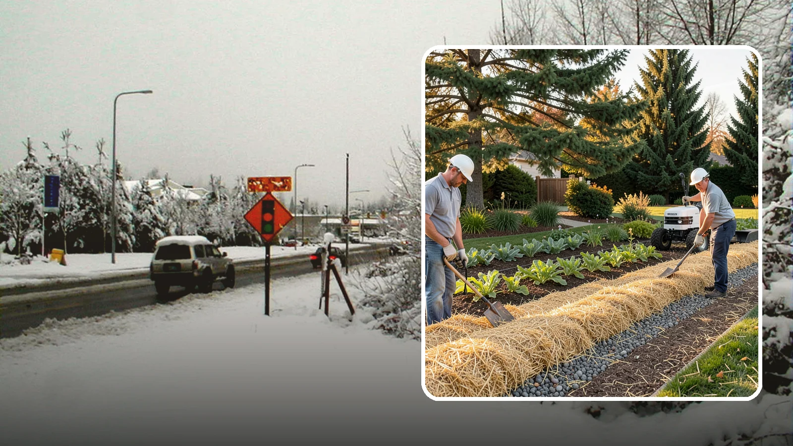 Straw Mulch Installation in Newcastle, King County, WA - We install clean straw mulch to protect vegetable gardens and new seedings while retaining moisture and warmth.