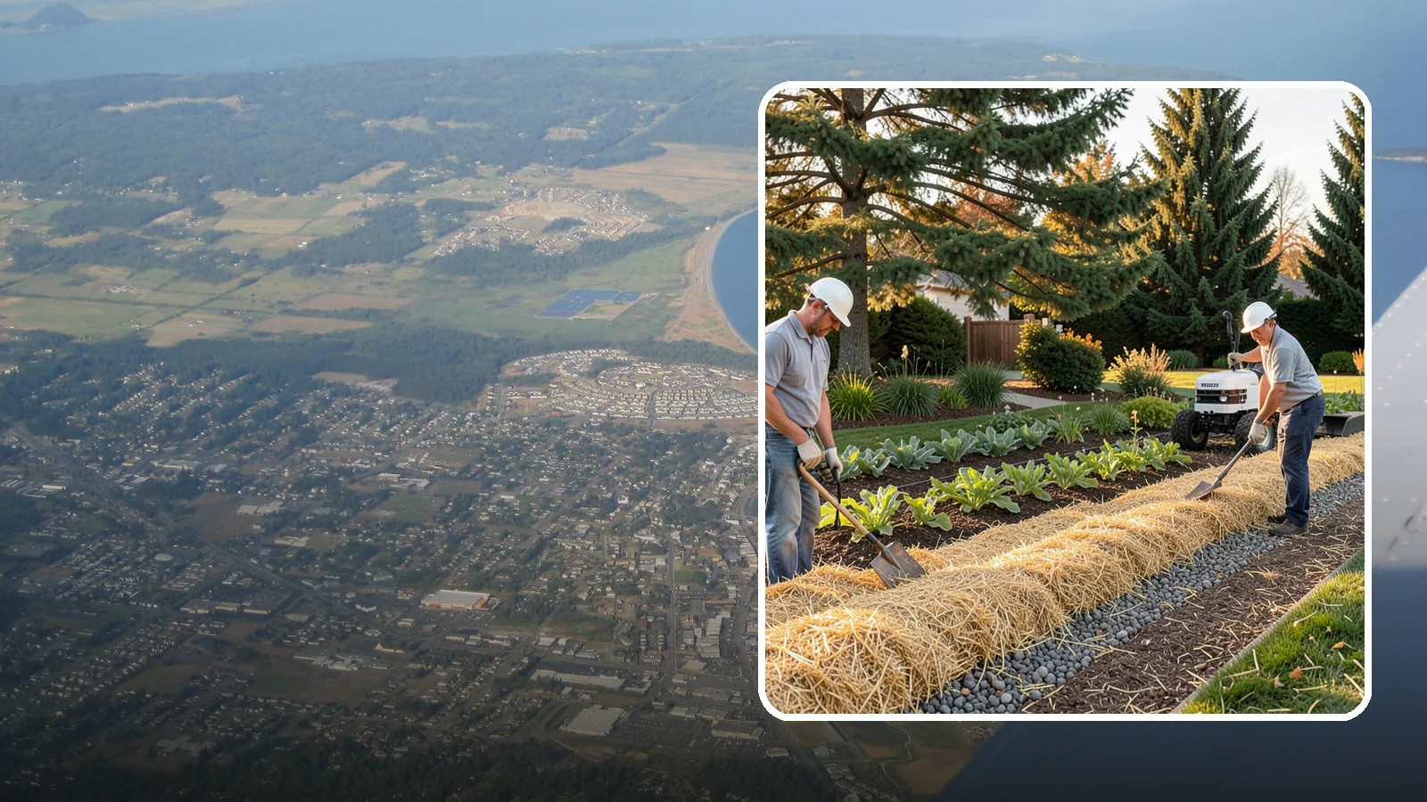 Straw Mulch Installation in Oak Harbor, Island County, WA - We install clean straw mulch to protect vegetable gardens and new seedings while retaining moisture and warmth.