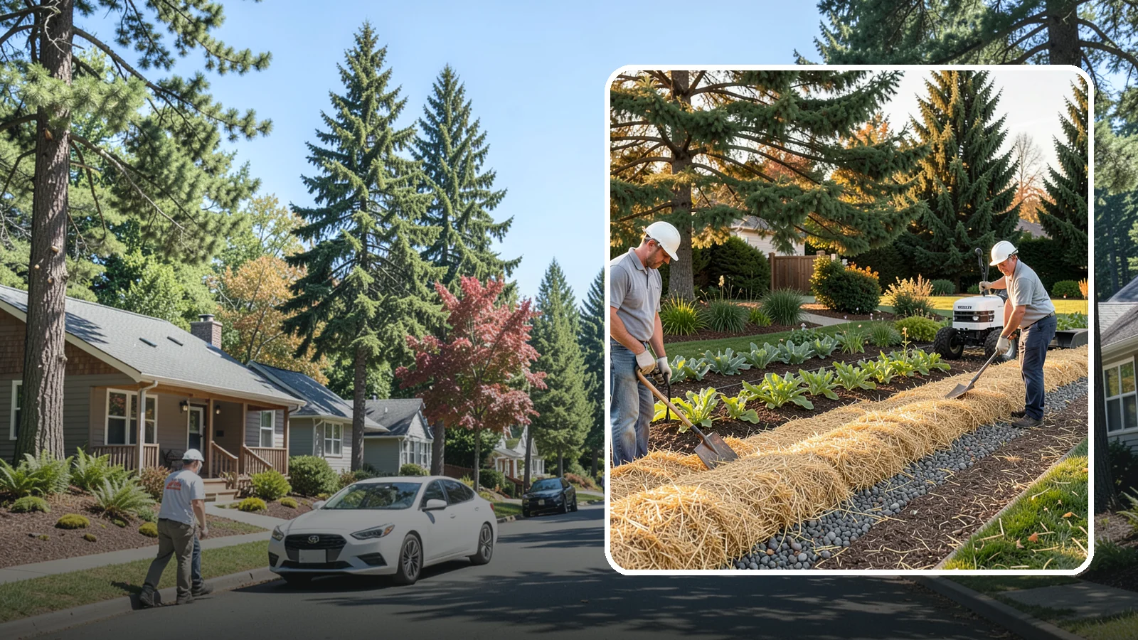 Straw Mulch Installation in Orting, Pierce County, WA - We install clean straw mulch to protect vegetable gardens and new seedings while retaining moisture and warmth.